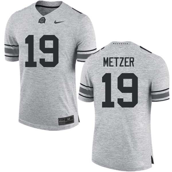 Ohio State Buckeyes #19 Jake Metzer College Football Jerseys Sale-Gray